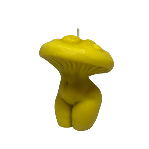 100% Local Bees Wax "Booty Shroom" Candle