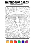 Foraged Pigments - Watercolor Paint Card - Amanita